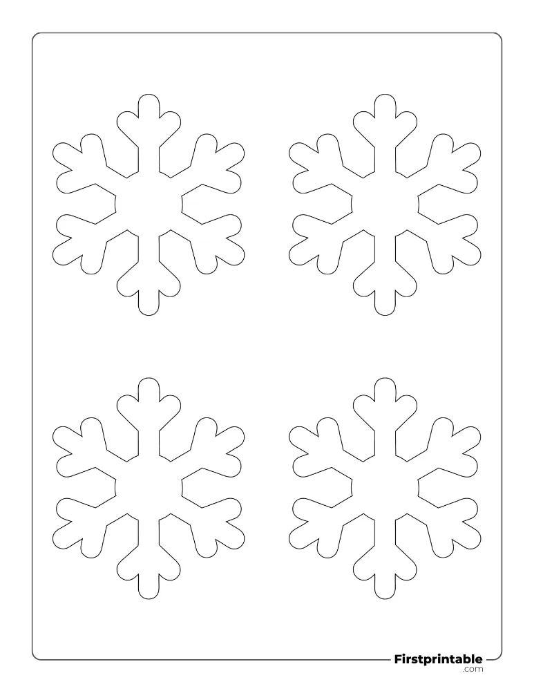 Snowflake Templates Outlines Free Printable Pdfs