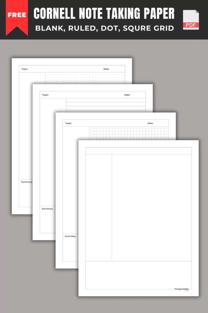 Free Cornell Notes Templates