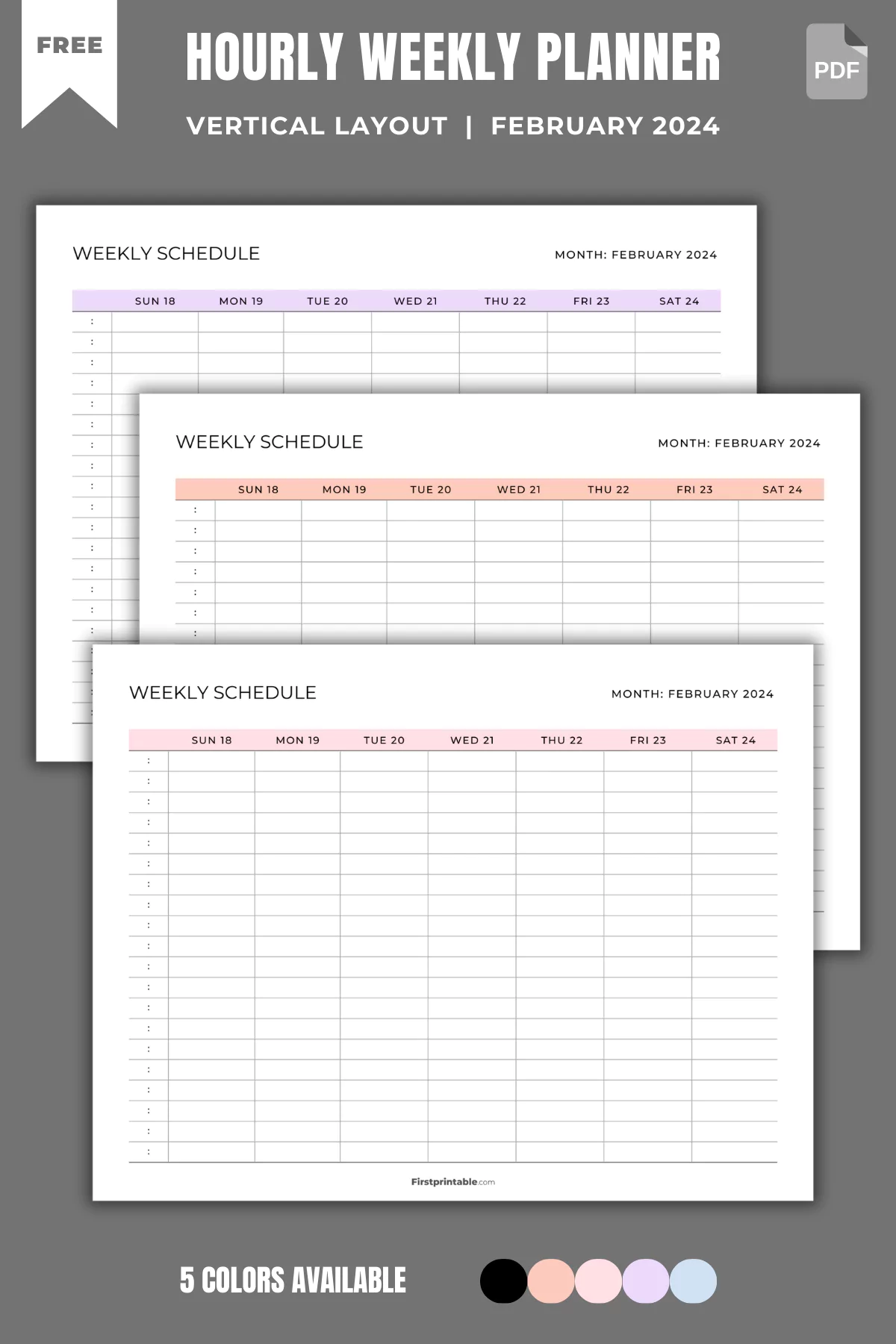 Printable Weekly Schedule Templates – February 2024
