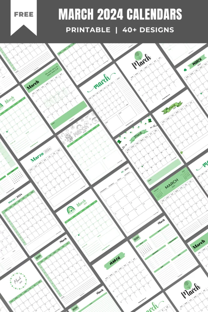March 2024 Calendars | 40 Free Printable PDF