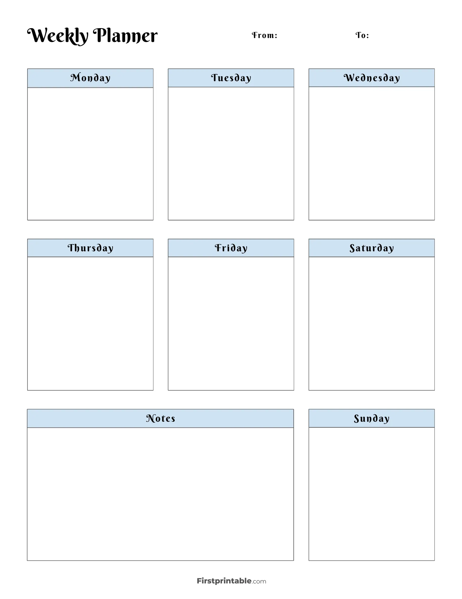 Printable Weekly Calendar Planner Free Templates Printable Weekly Calendar Planner Free Templates