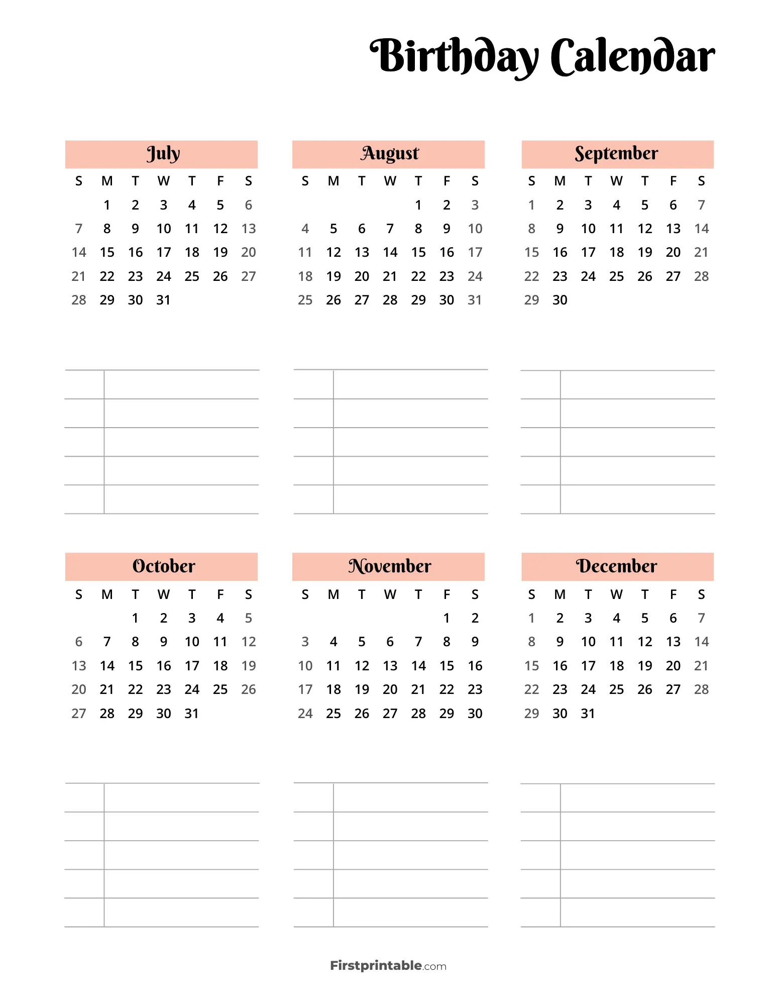 Birthday Calendar Printable Template 02 (2)