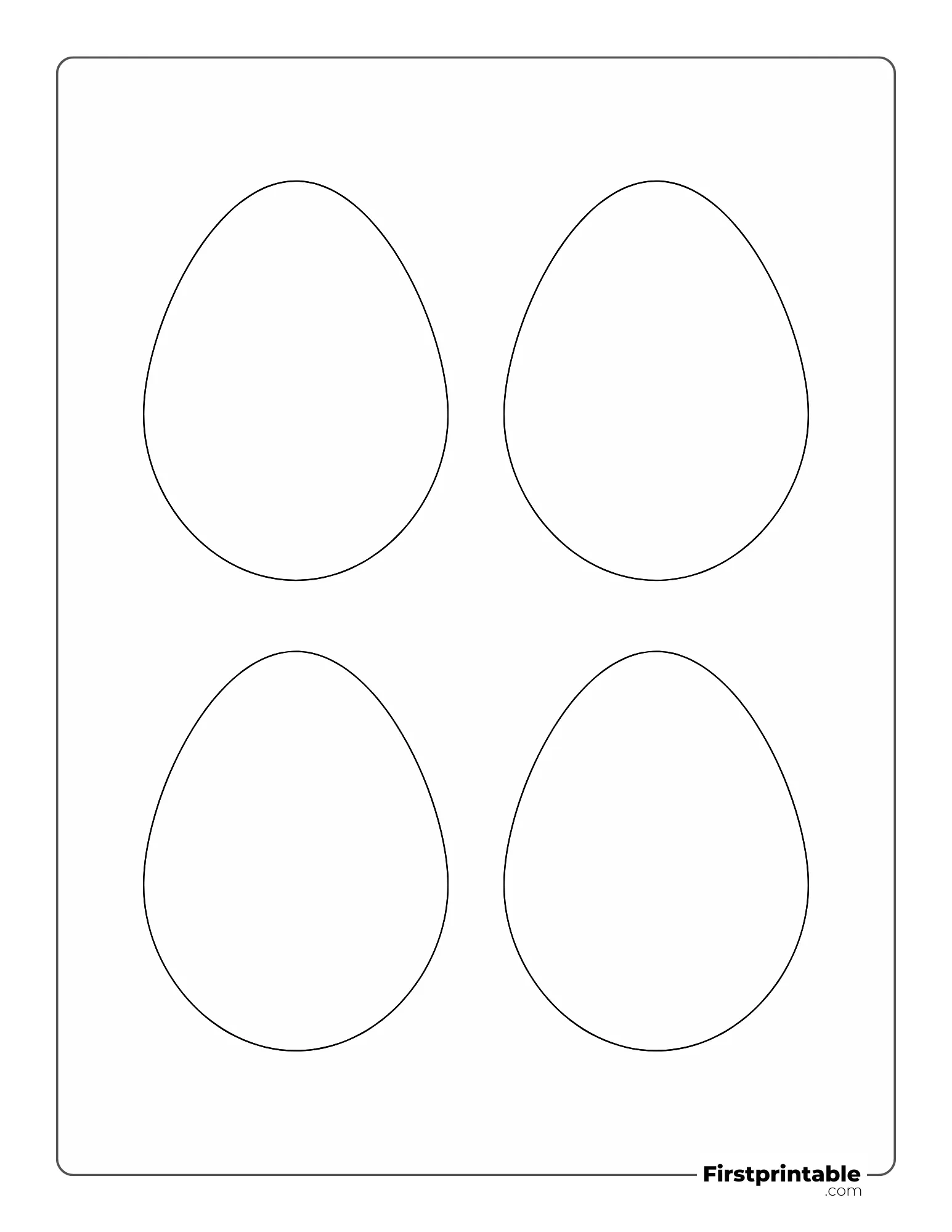 Blank Egg Printable - Medium