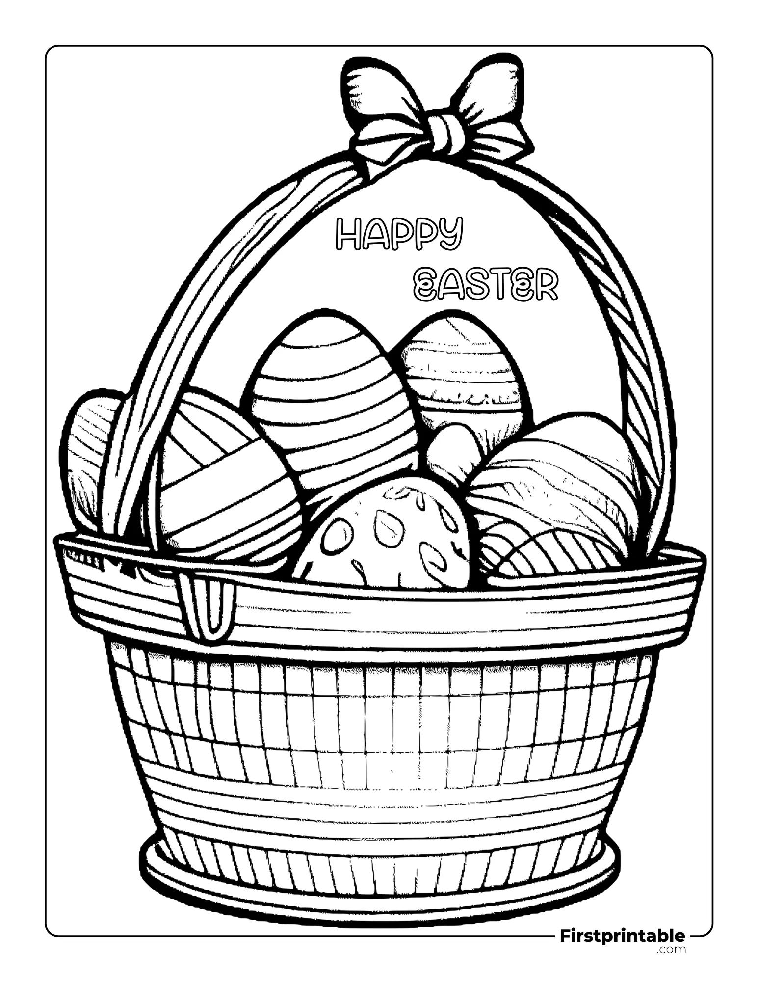 Easter Basket coloring sheet
