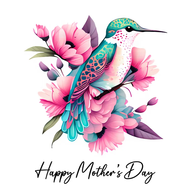 Printable Bird" Happy Mother's Day" Card