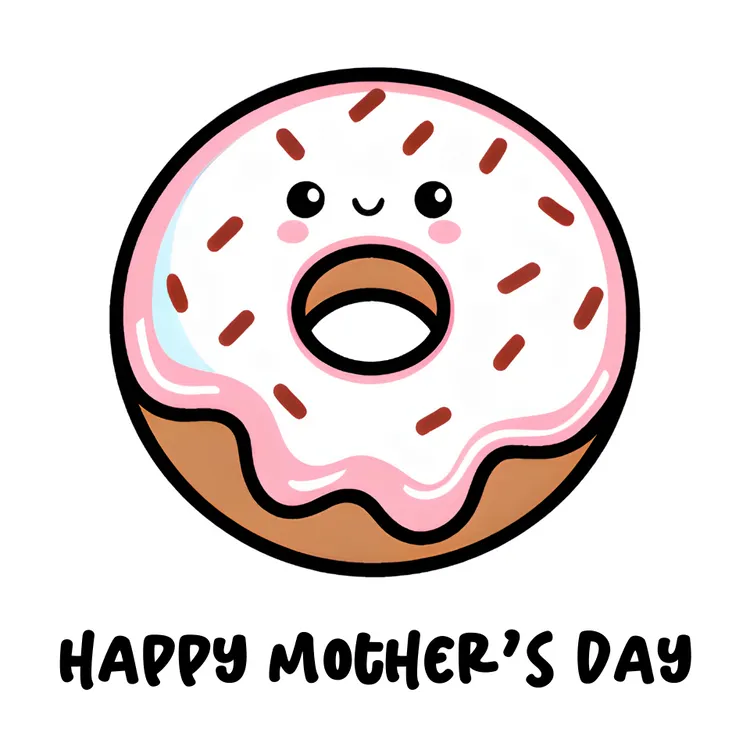 Printable "Happy Mother's Day" Donut Card