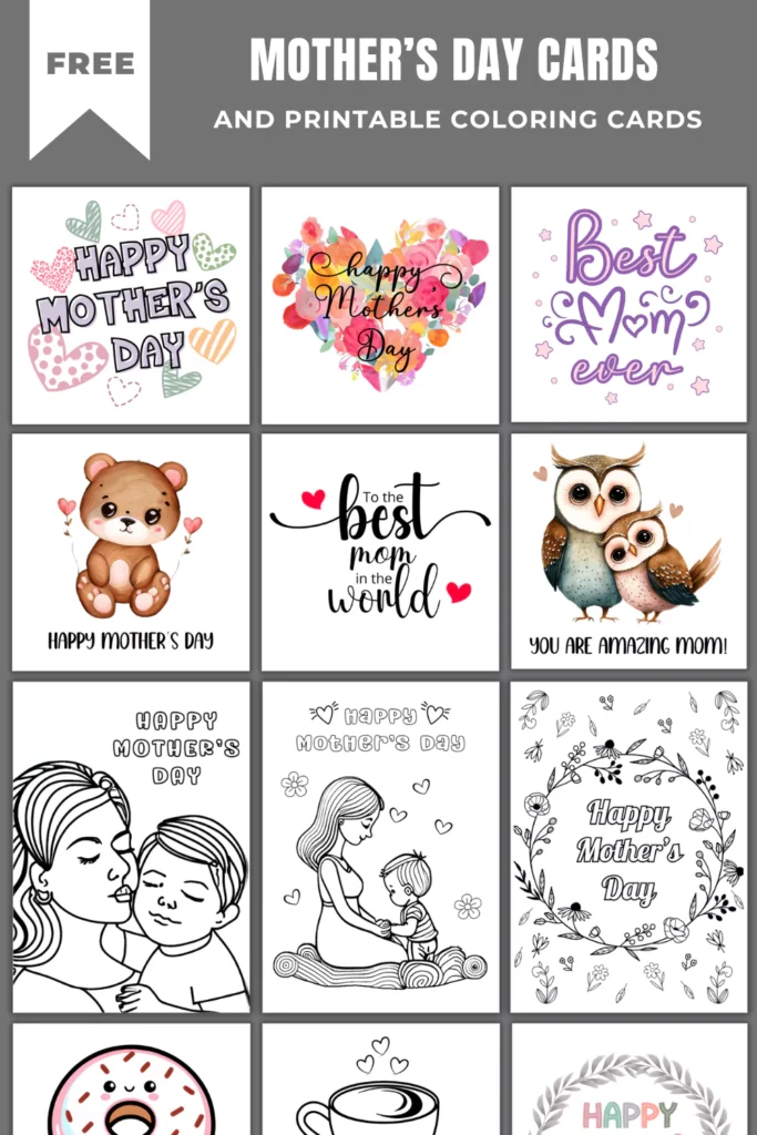 Free Printable Mothers Day Cards Montage
