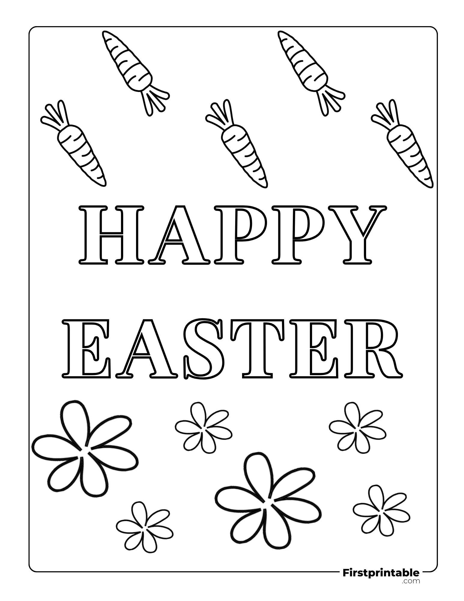 Happy Easter coloring page 3