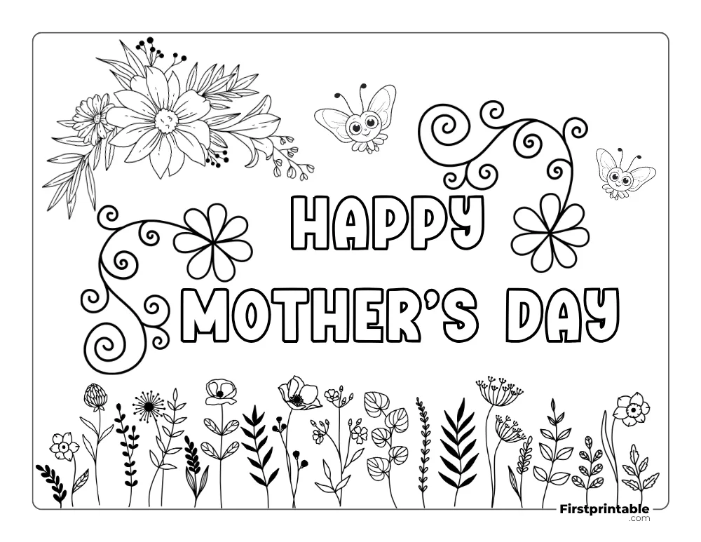 "Happy Mother's Day" Coloring Sheet