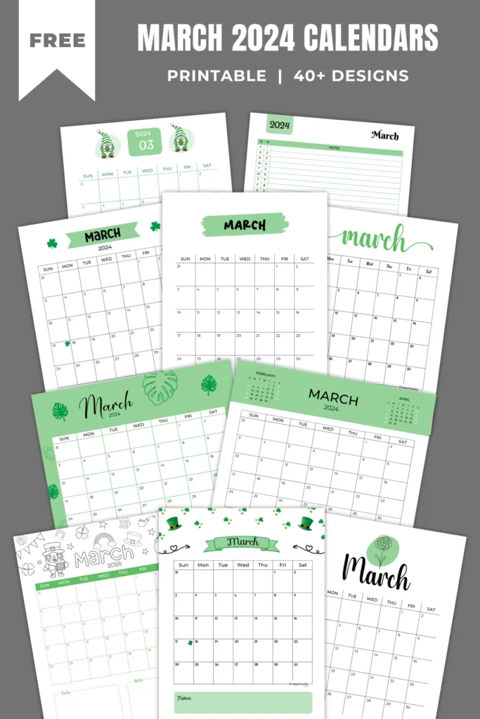 March 2024 Calendars | 40 Free Printable PDF