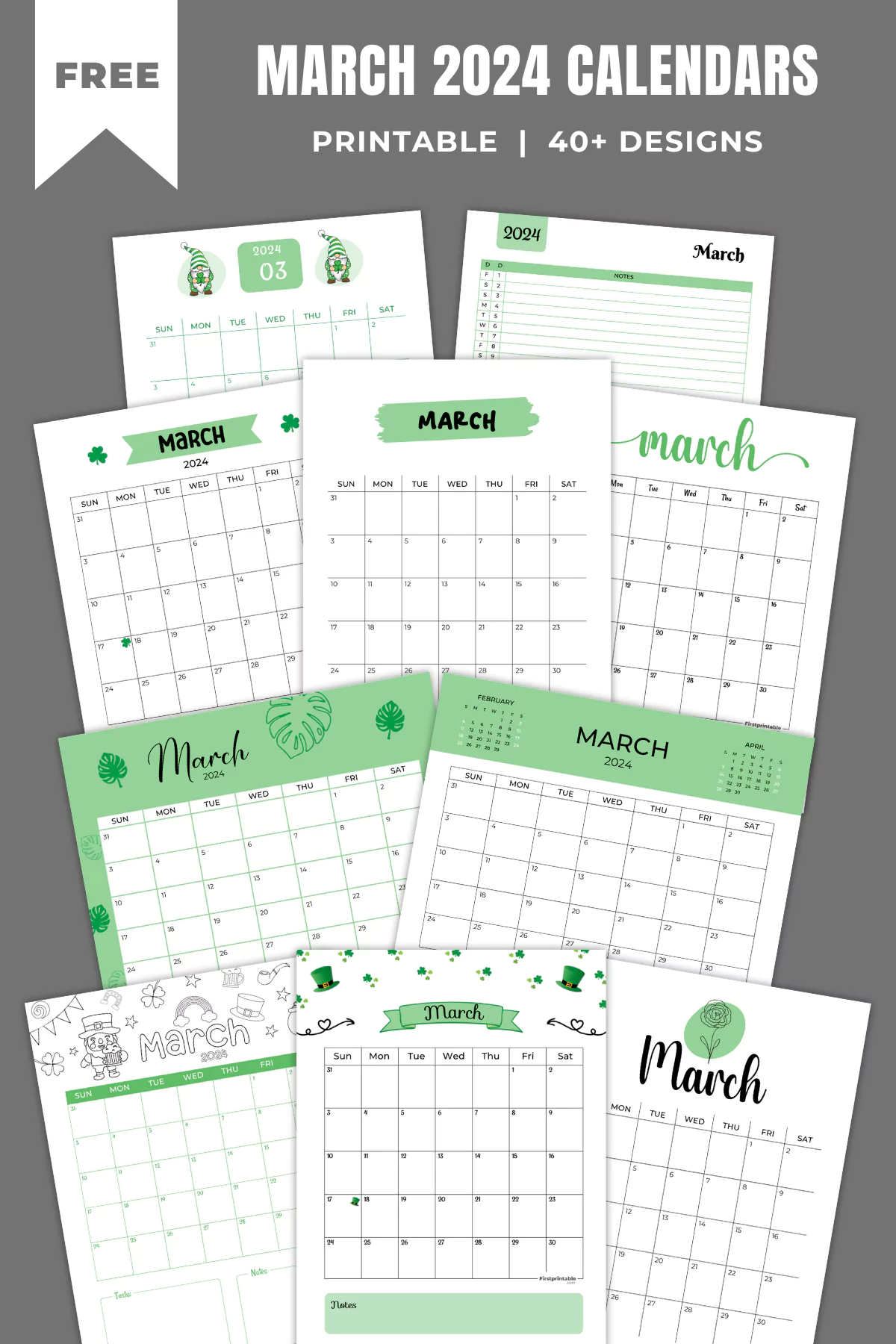 Click here for March Calendars - New!