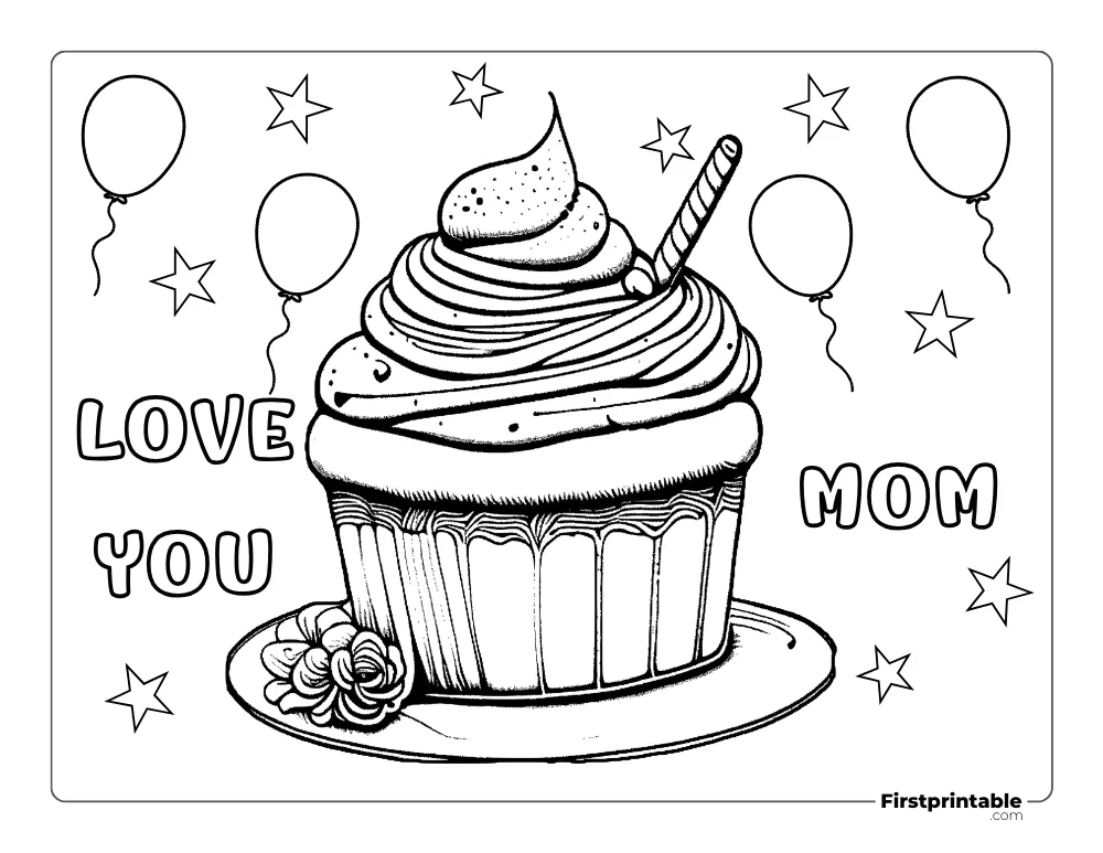 Cute Mother's Day Coloring page