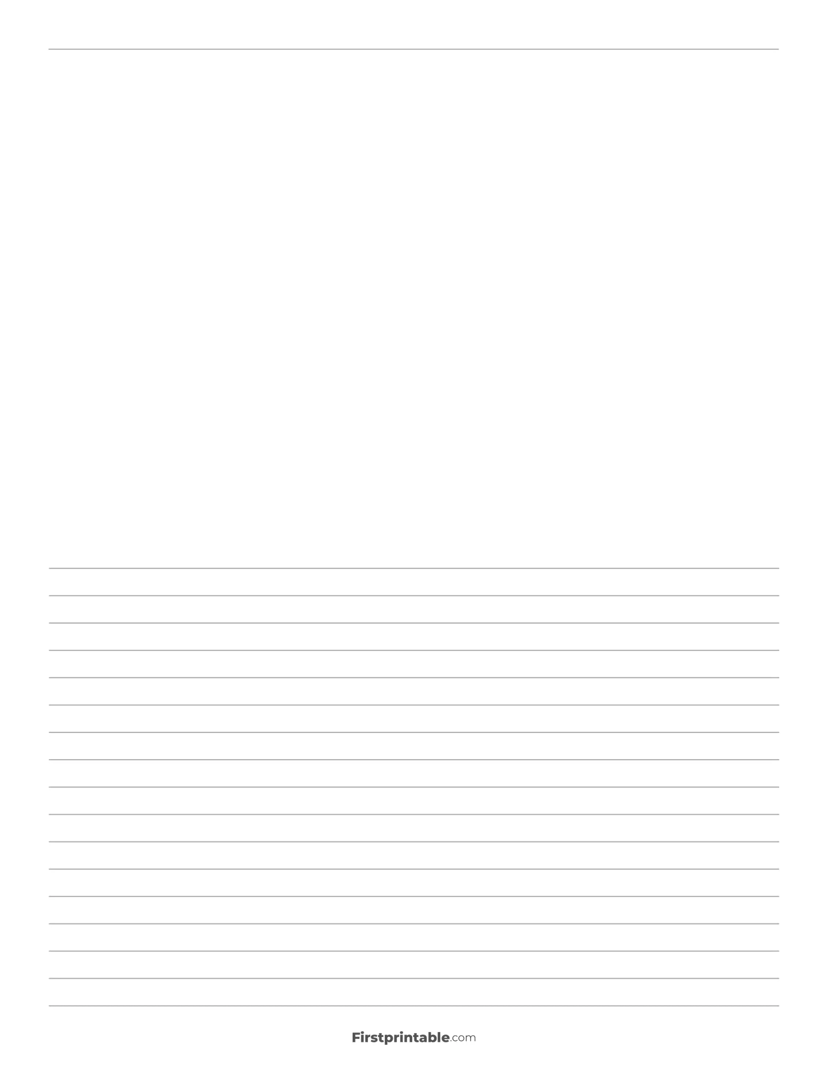 Printable Lined Paper - Bottom