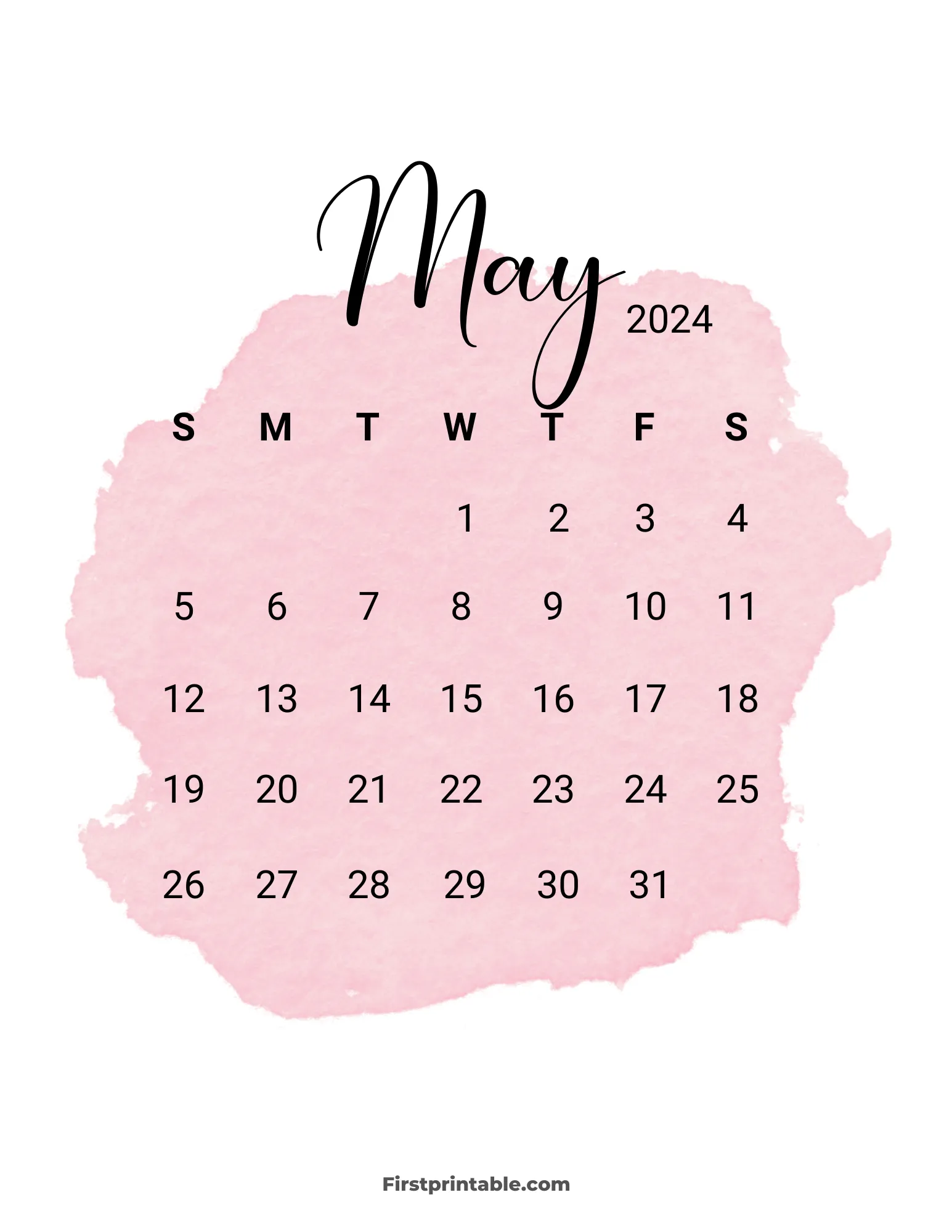 Printable May Calendar 2024 Template 18