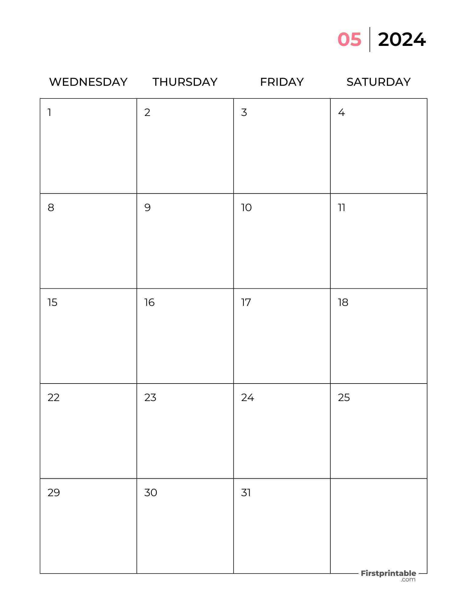 Printable May Calendar 2024 Two Page Template 21 (2)