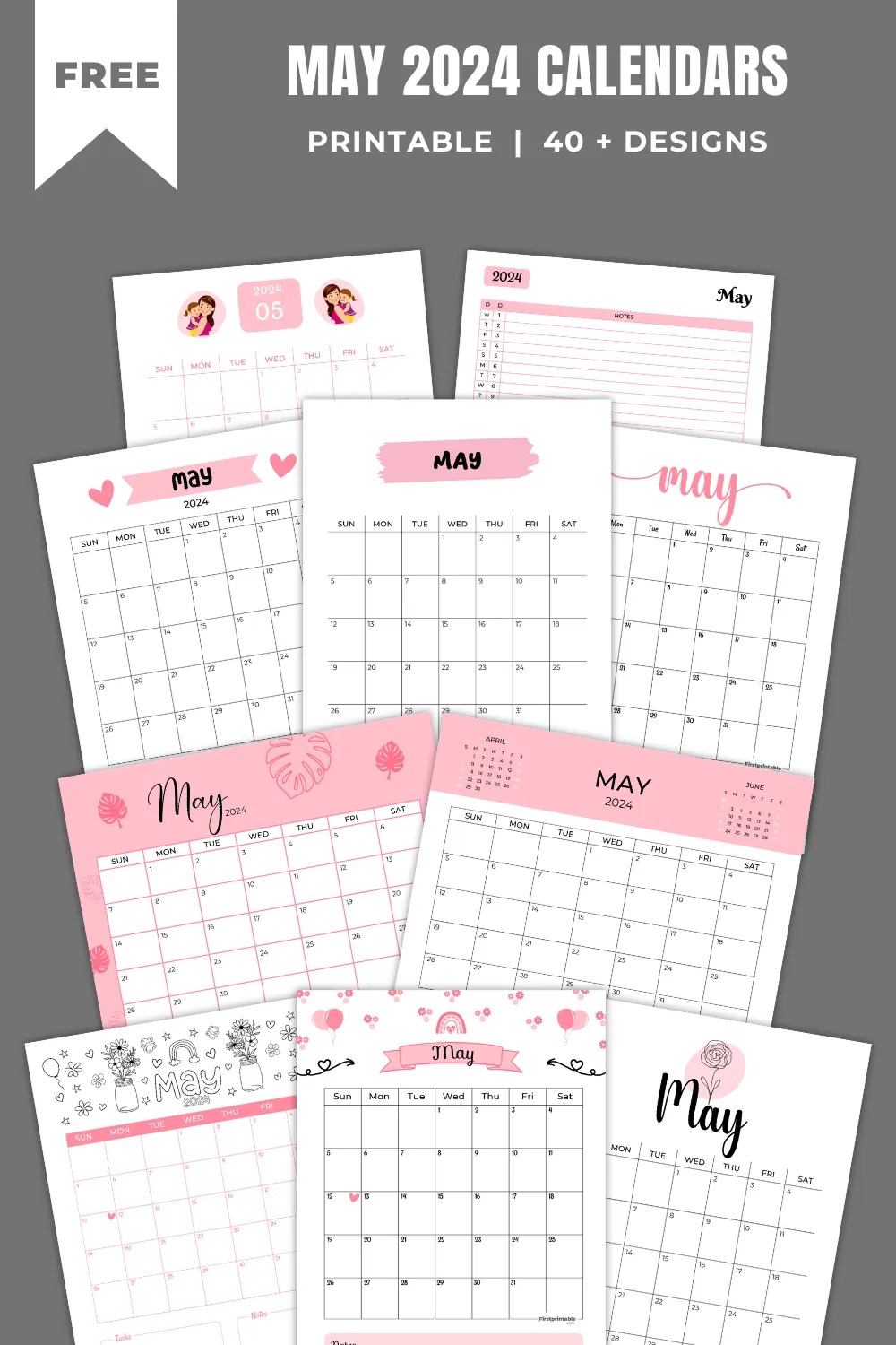 Click here for May 2024 Calendars - New!