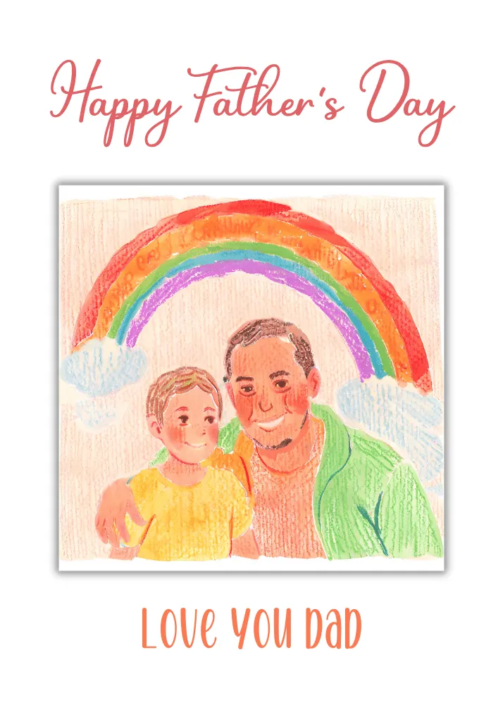 Printable "Love you Dad" Happy Father's Day Card 