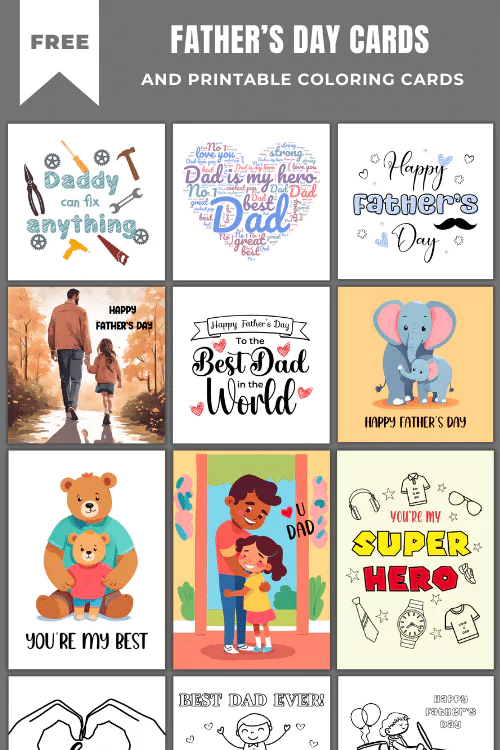 Free Printable Father's Day cards