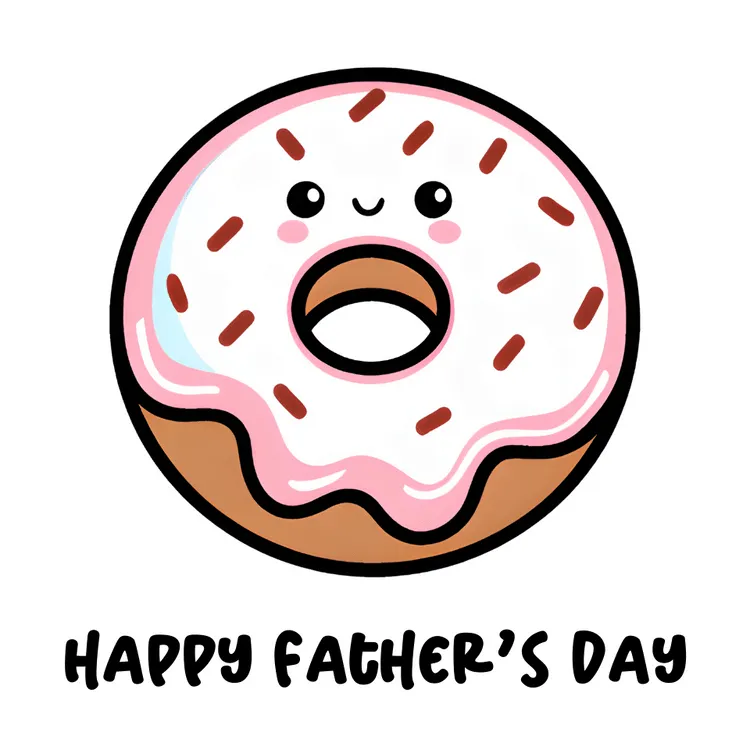 Printable "Happy Father's Day" Donut card
