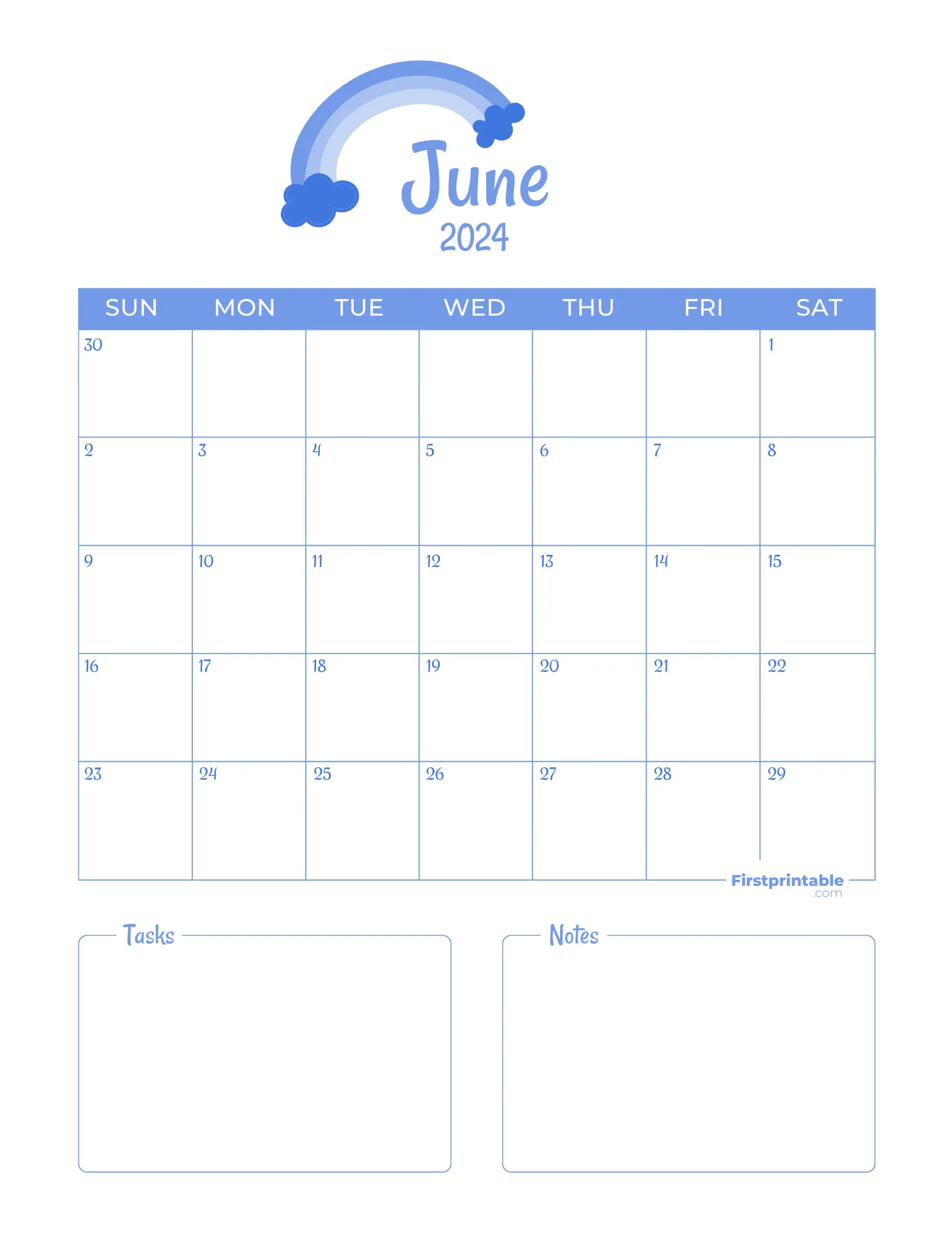 June Calendar 2024 Template 03