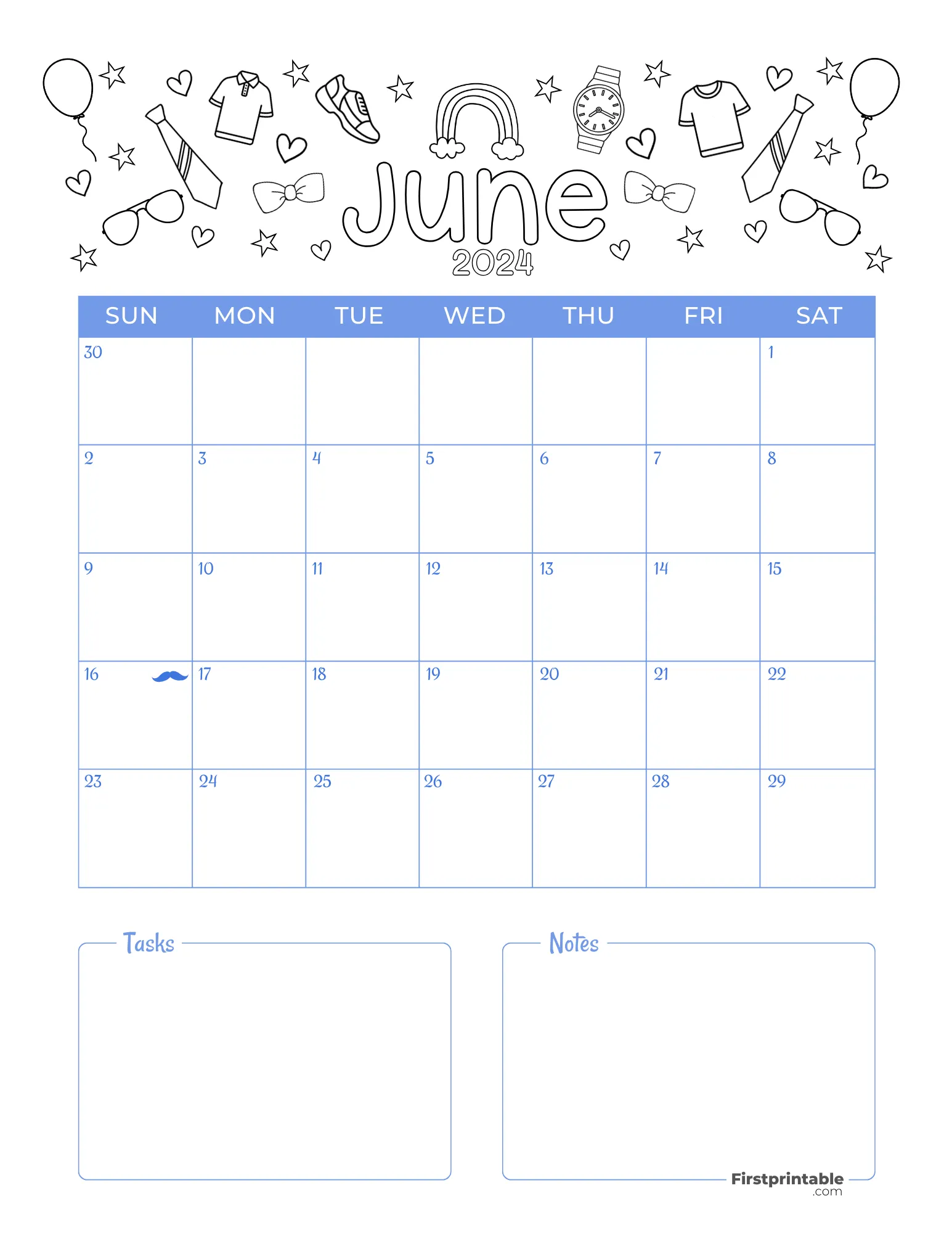 June Calendar 2024 Template 07