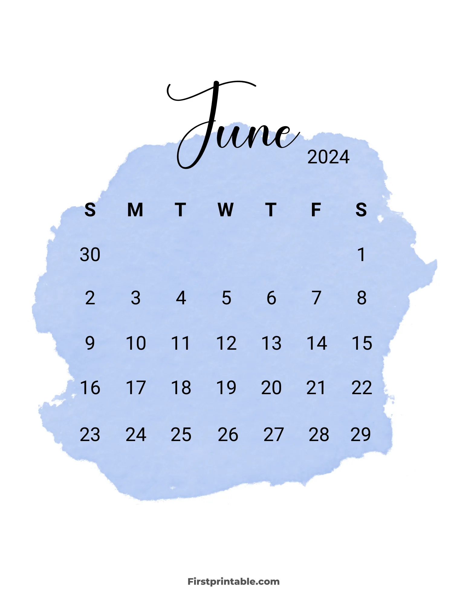 Printable June Calendar 2024 Template 18