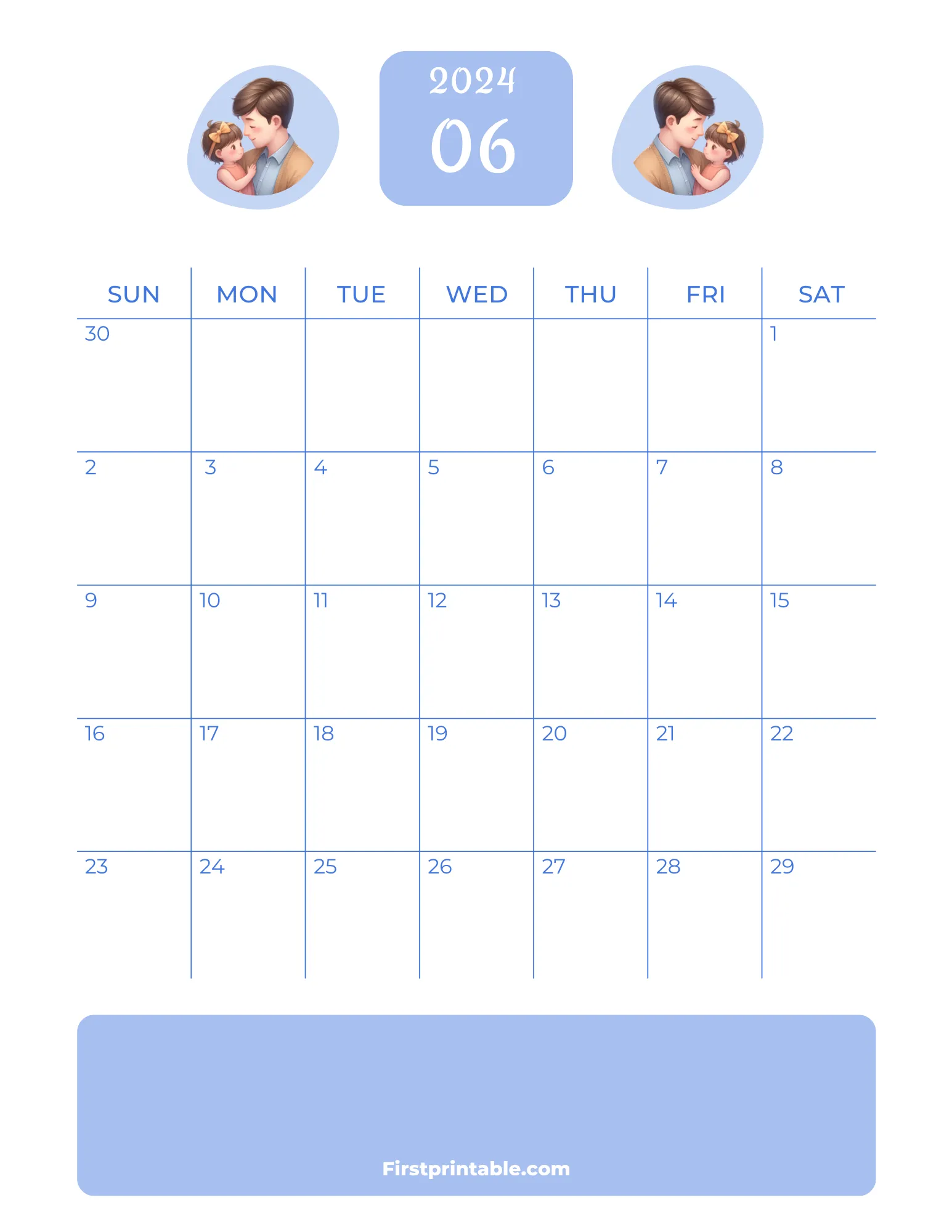 Printable June Calendar 2024 Template 24