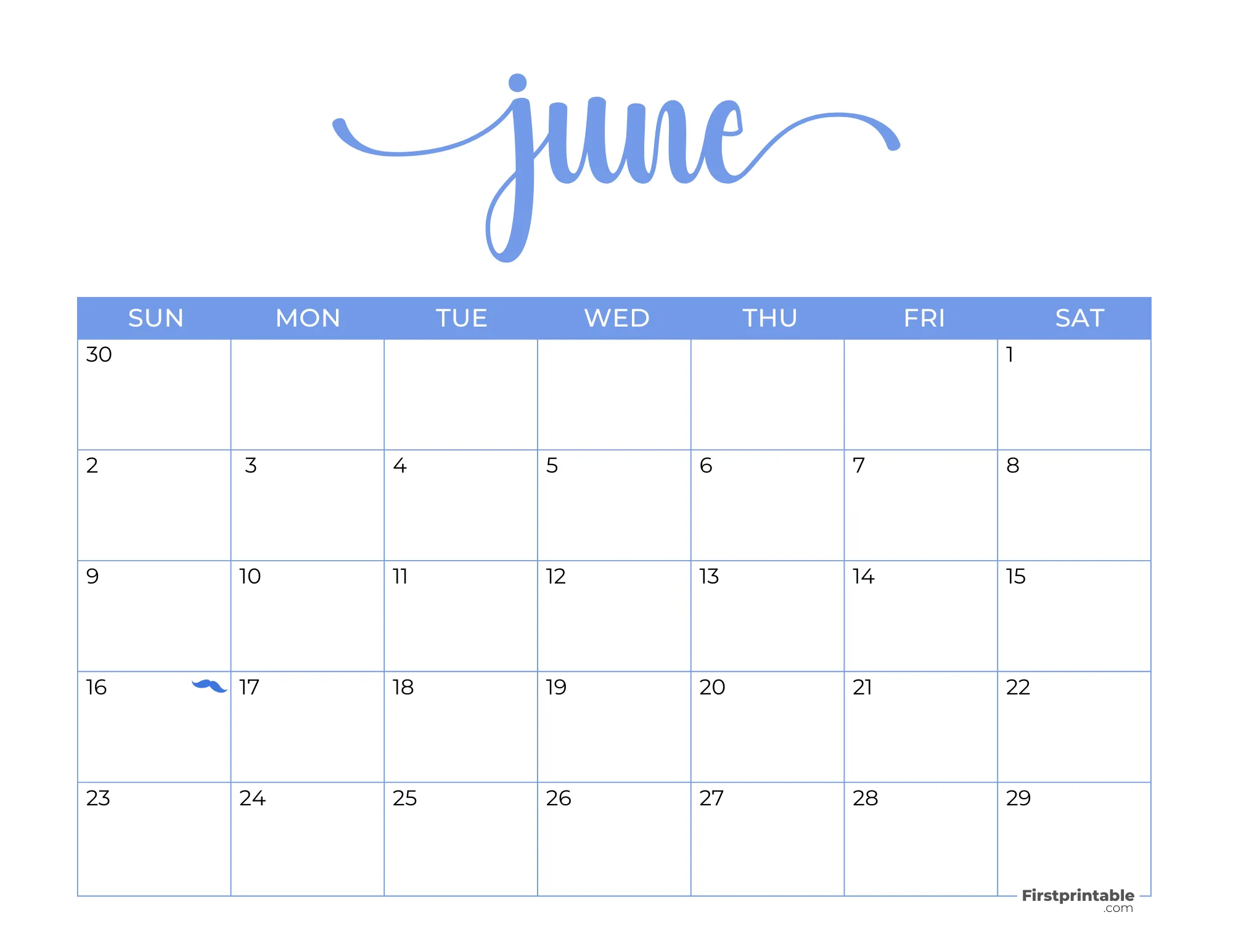 Printable June Calendar 2024 Template 45