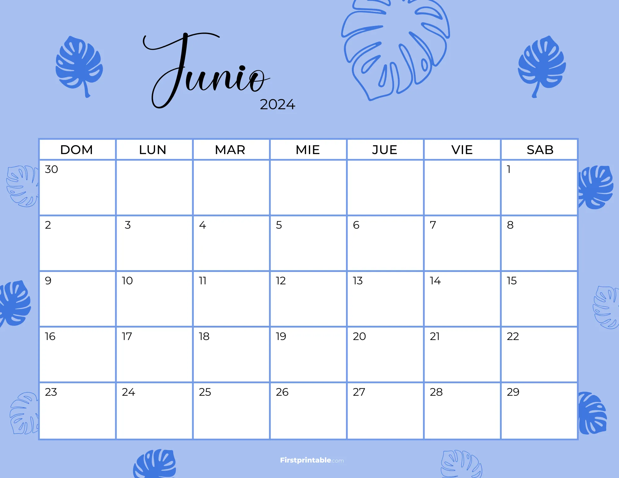 Printable June Calendar 2024 Template 47