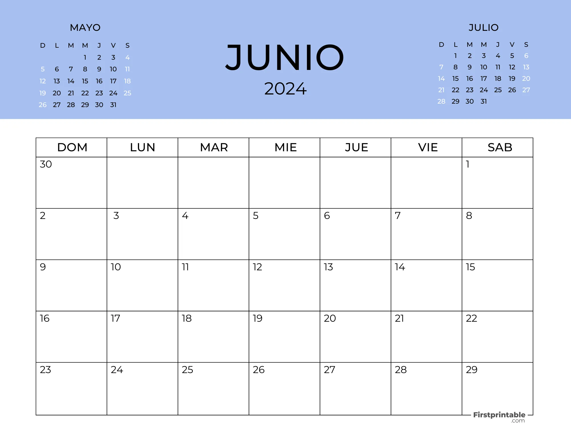 Printable June Calendar 2024 Template 48