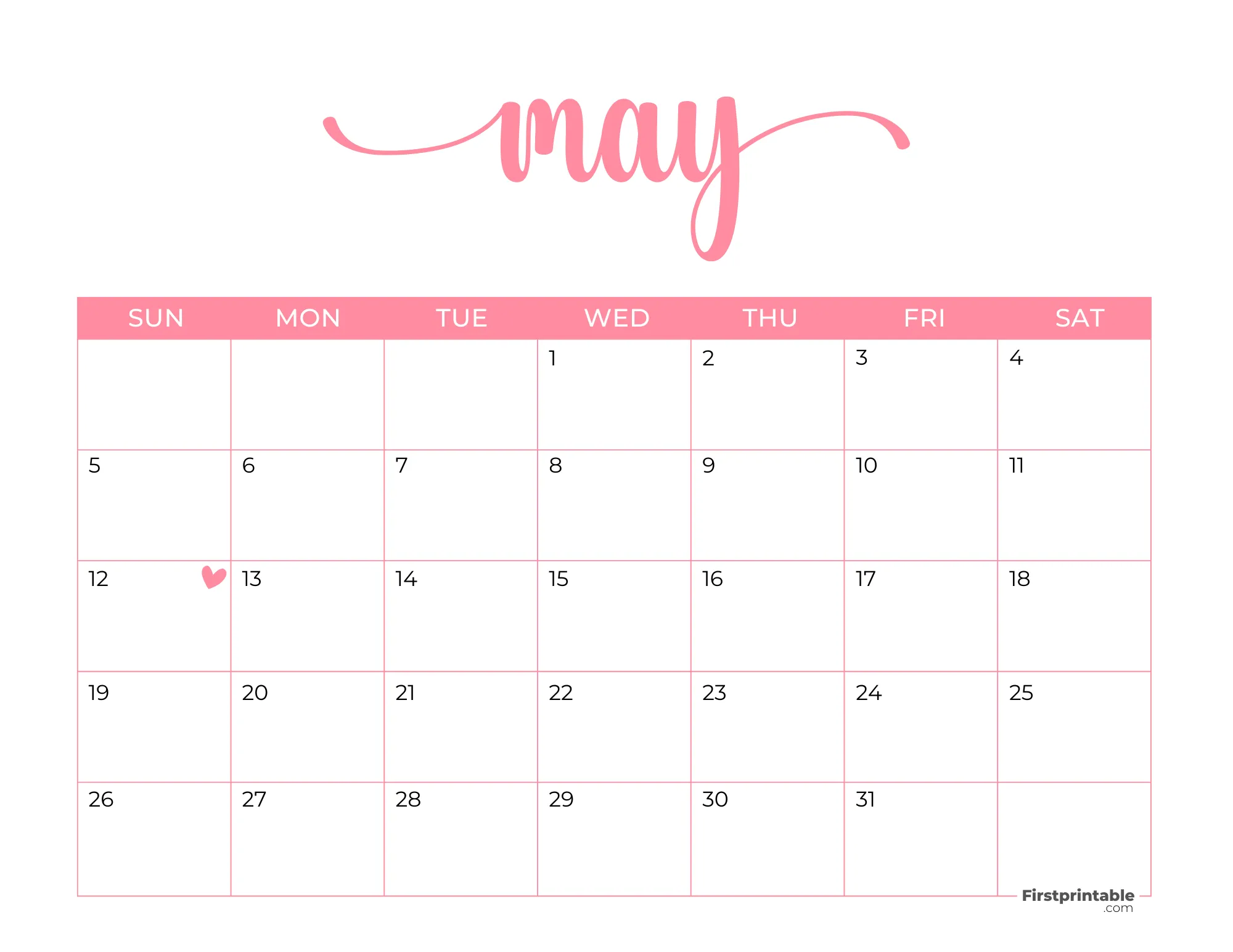 Printable May Calendar 2024 Template 45
