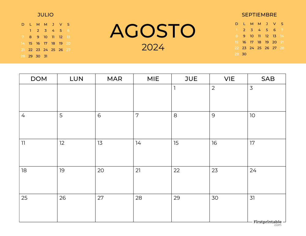 Printable August Calendar 2024 Template 48