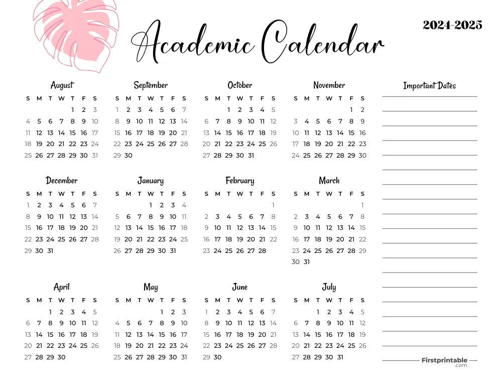 2024 2025 Academic Calendar 03