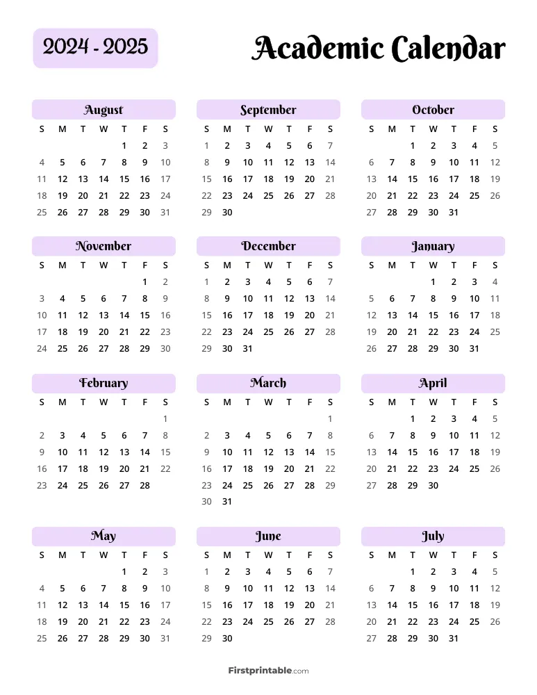 2024 2025 Academic Calendar 09