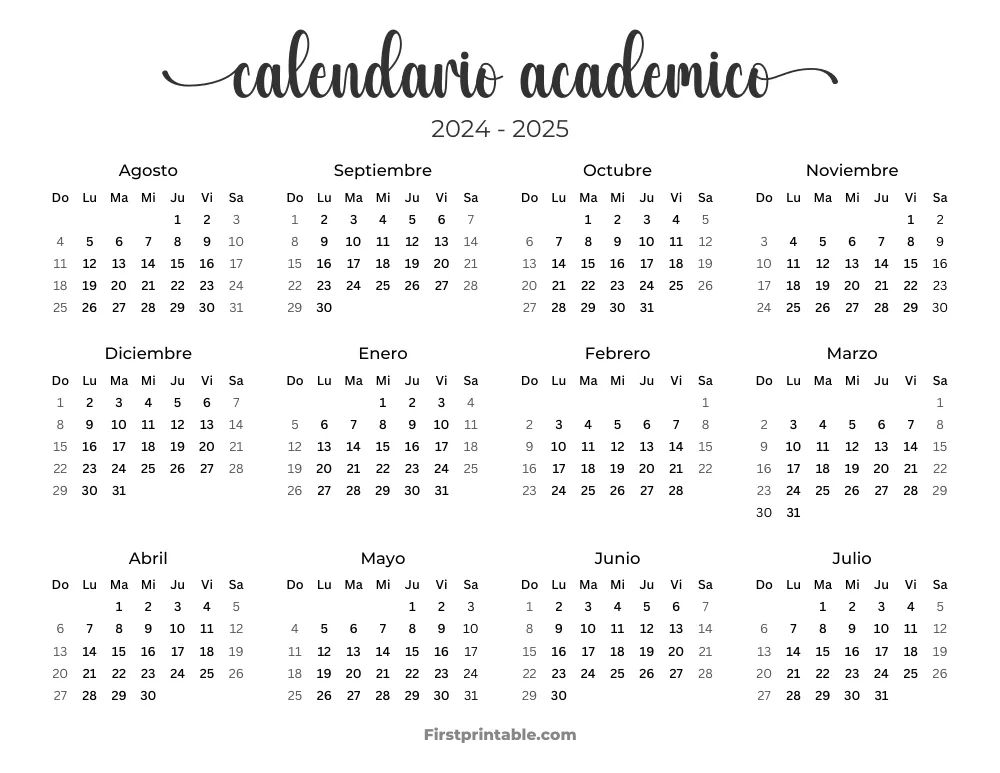 2024 2025 Academic Calendar Spanish 01