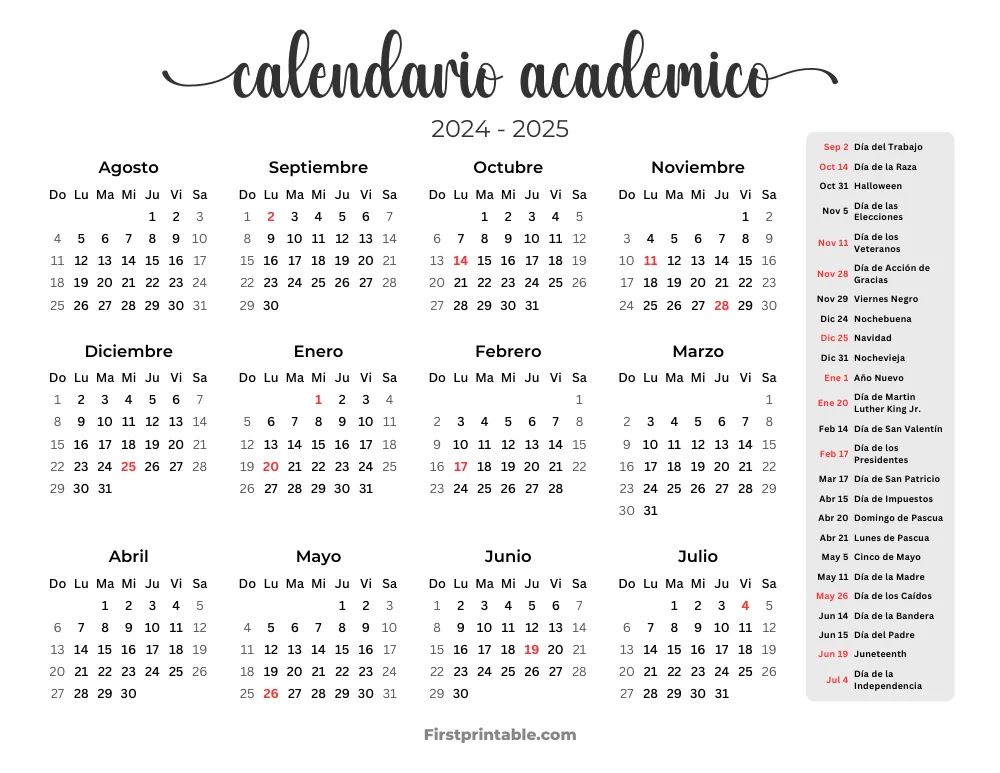 2024 2025 Academic Calendar Spanish 02