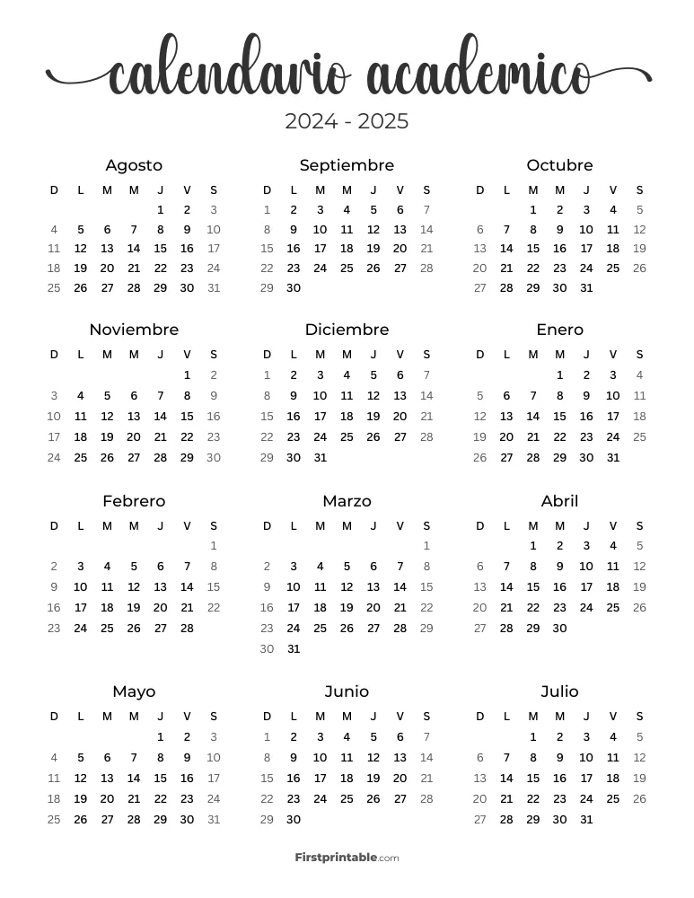 2024 2025 Academic Calendar Spanish 07