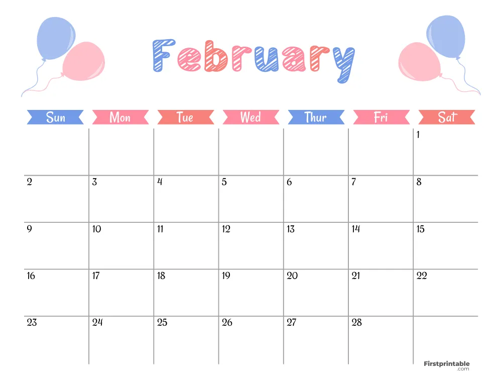Cute February 2025 Calendar