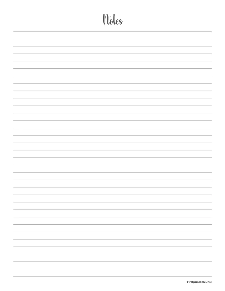 Printable Lined paper - College Ruled - Page 1