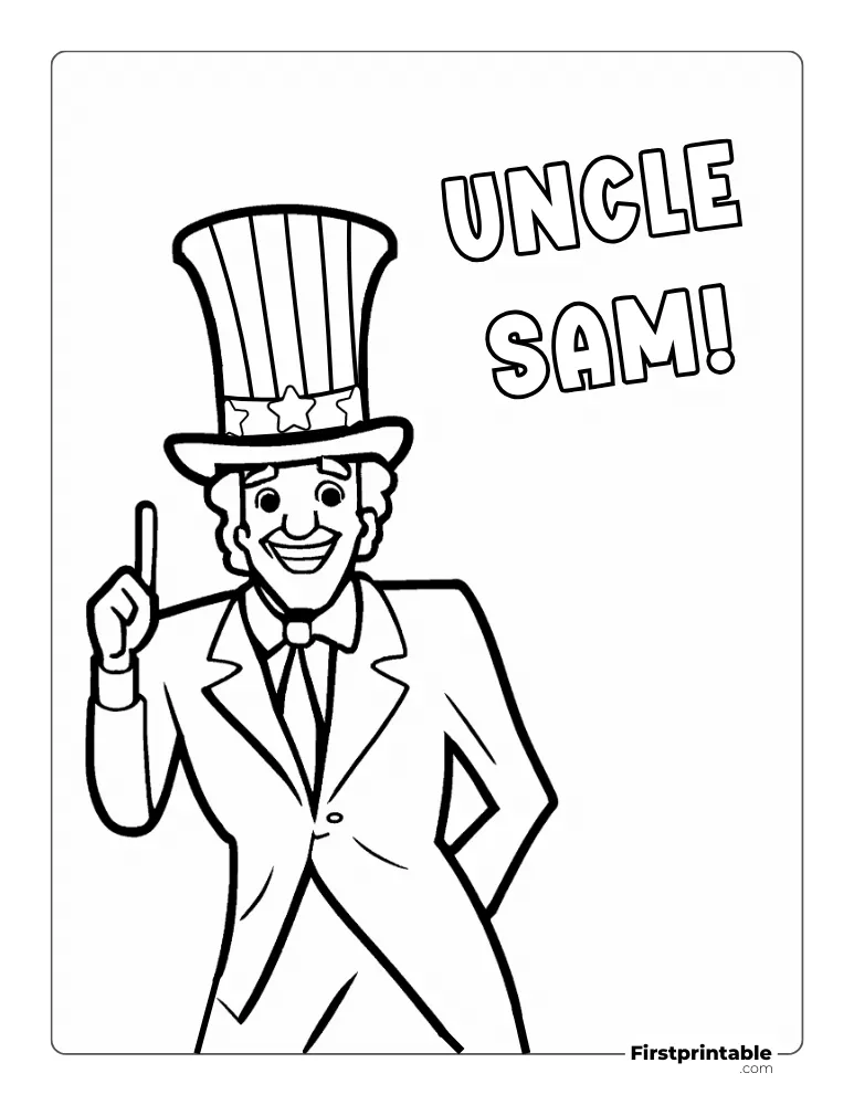 "Uncle Sam" Coloring Page