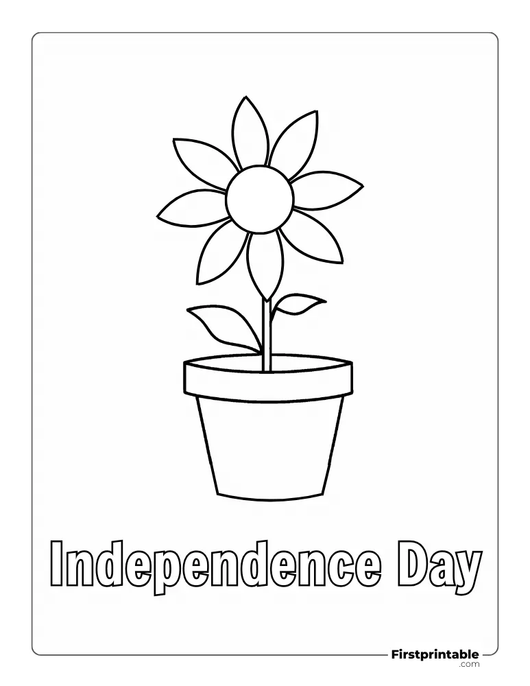 Floral Coloring Page "Independence Day"