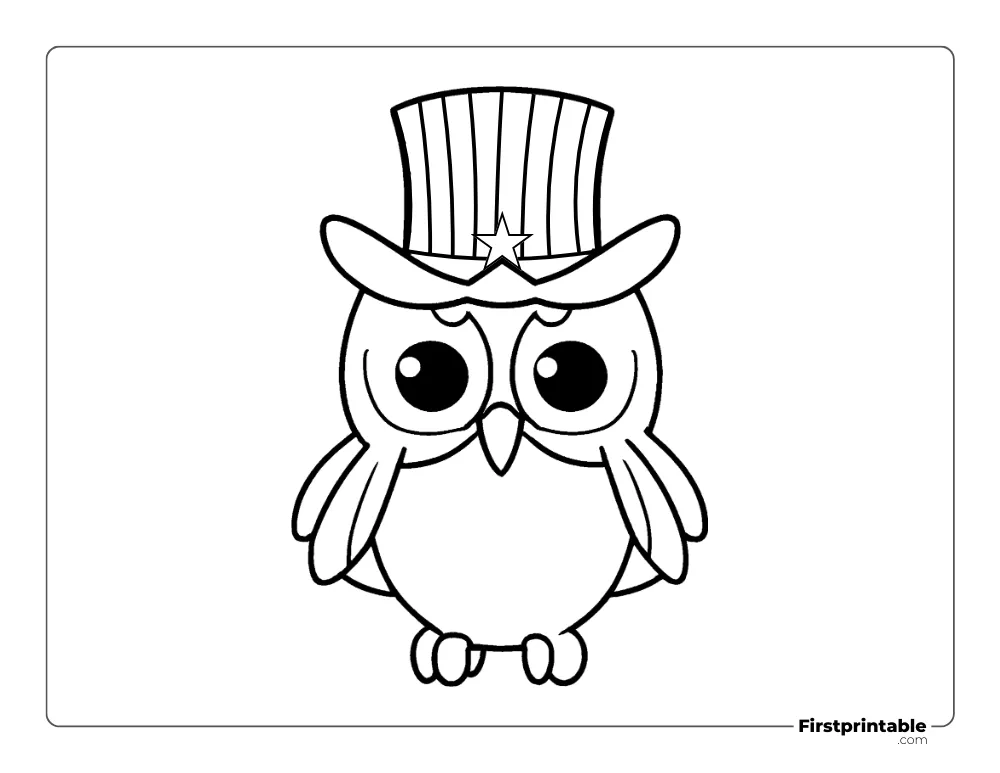 Printable "Cute Owl" Coloring Page