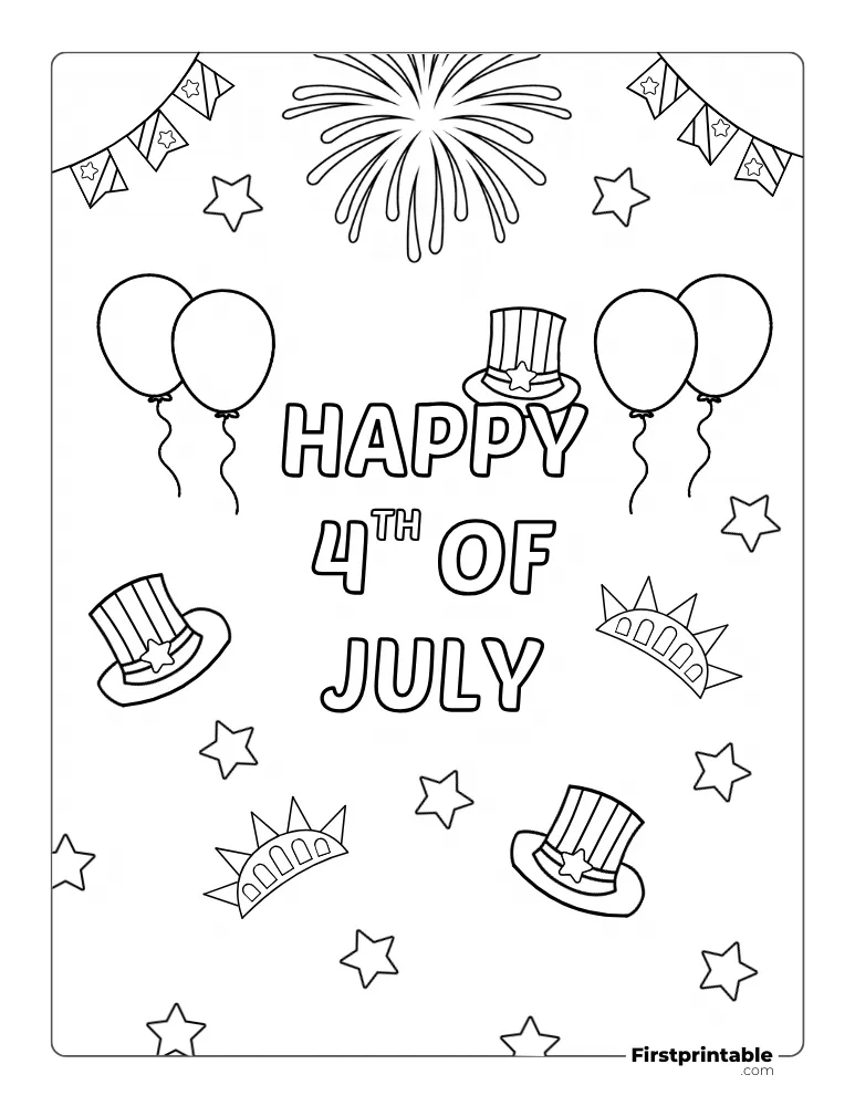"4th of July" Coloring page