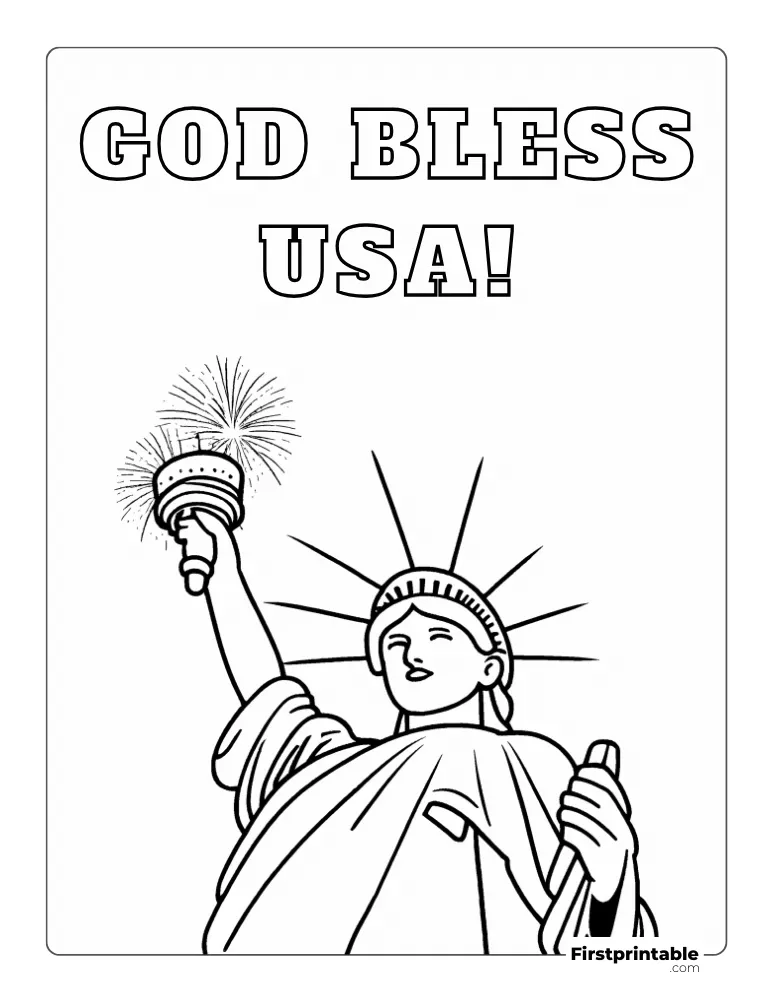 God Bless USA with "Liberty of Statue"