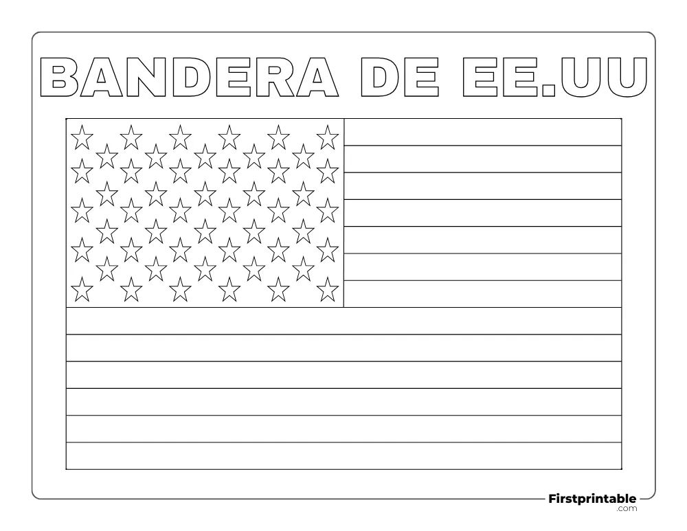 Spanish Printable Fourth of July Coloring Page 25