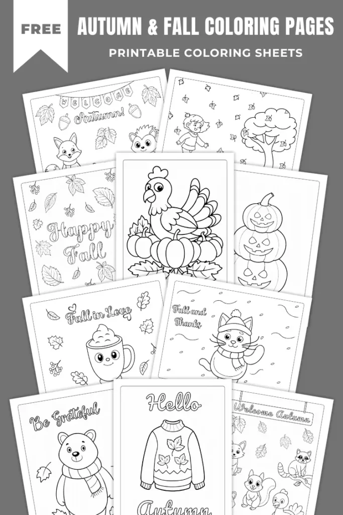 Autumn and Fall Coloring Pages
