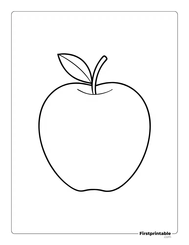 Printable Apple Template - Large