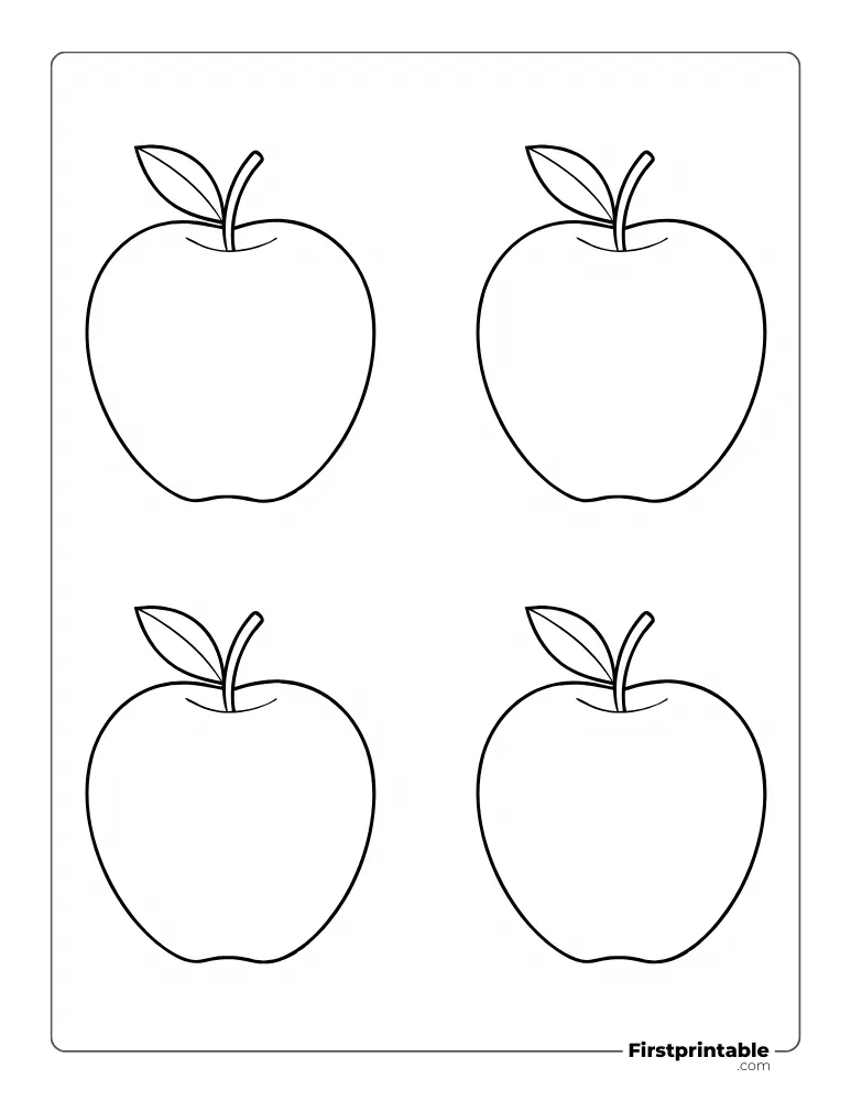 Printable Apple Template - Medium