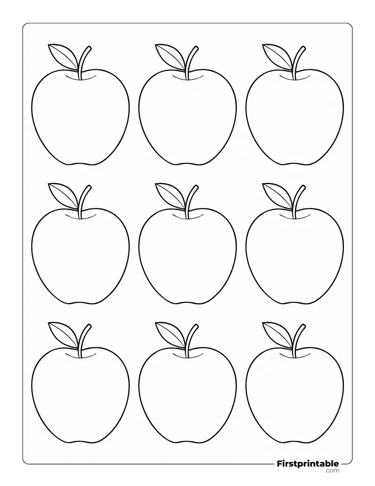 Printable Apple Template - Small