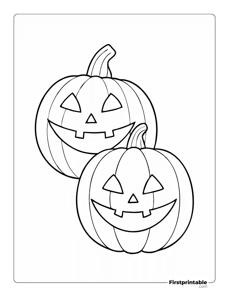 Jack O' Lantern Halloween Coloring Page